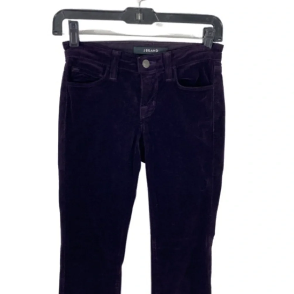 J Brand Jaipur Deep Purple Skinny Leg Mid-rise Corduroy Jeans